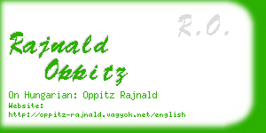 rajnald oppitz business card